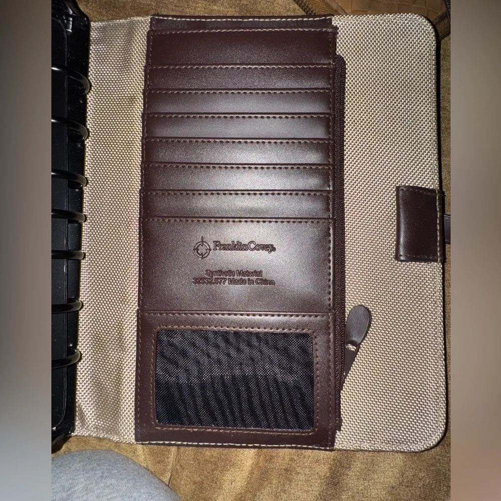 Franklin Covey Beige and Dark Brown planner…